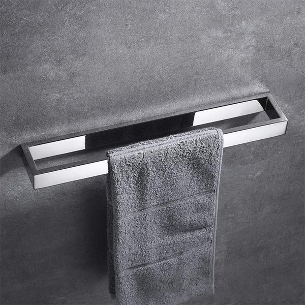 Towel Racks Silver Stainless Steel Bathroom Holder Rack Wall Mounted Kitchen Hand Bar Storage Shelf Home Organizer