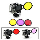 58mm profesional kit de filtro bajo el agua buceo de corrección de color w / convertidor para Hero3 GoPro