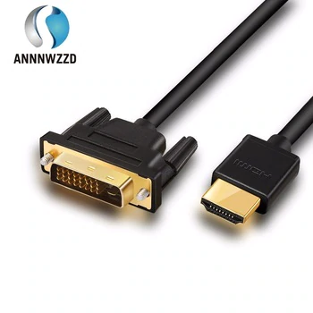 HDMI to DVI DVI-D 24+1 pin Adapter 4K Bi-directional DVI D Male to HDMI Male Converter Cable for LCD DVD HDTV XBOX