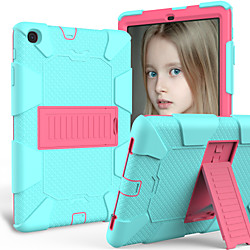 Case For Samsung Tablets Samsung Tab A 10.1(2019)T510 Slim Light Cover Trifold Stand Hard Case Shockproof / with Stand Back Cover Solid Colored TPU / PC