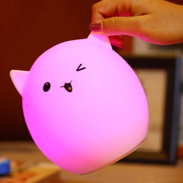 Colorful Ombre Pig Cartoon USB Charging LED Night Light