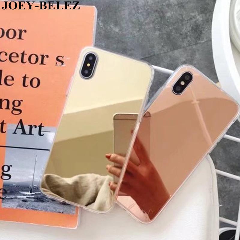 Mirror Acrylic TPU Cases for iPhone X case 10 7 8 Case Plus Luxury Soft Silicone Cover 4 4s 5 5s SE for iPhone 6 s 6s Plus Case