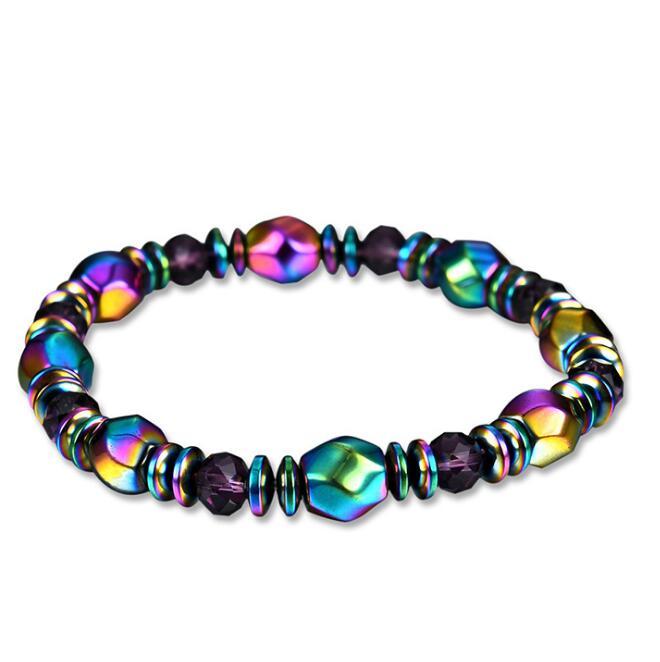 DHL Natural Magnetic Stone Bracelet for Women Multicolor Bracelet Bead Hematite Stone for Therapy Health Care Handmade Bracelets