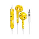 3.5 mm Audio Jack Smile Face Pattern In-ear Headphones with Mircrophone for iPhone 5/5S/5C and Others (110cm)