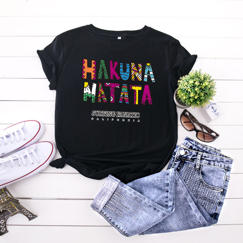 Pretty Comfy Short-sleeve Letter Tee For women
