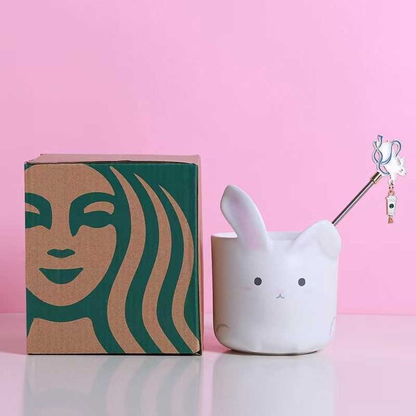 Taiwan Starbucks jade rabbit Caiyun Mug Mid Autumn Festival cup rabbit shaped tea ceramic cup lovely Creative Cup