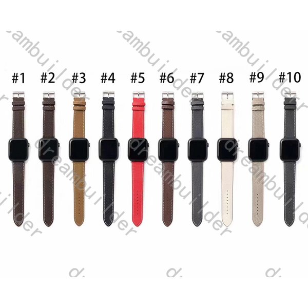 Designer straps Watchbands For Watch Band 41 mm 42mm 38mm 40mm 44mm 45mm iwatch 2 3 4 5 6 7 bands Leather Strap Bracelet Fashion Stripes