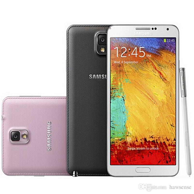 Refurbished Original Samsung Galaxy Note 3 N9005 N900A N900V N900T N900P 4G LTE 5.7 inch Quad Core 3G RAM 32GB ROM 13MP Phone Free DHL 10pcs