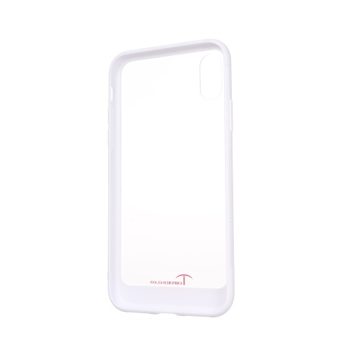 Tempered Glass Case Ultra-Thin Transparent Protective Cellphone Case Back Cover Protector Shock Absorption Anti-scratch TPU Bumper for iPhone X
