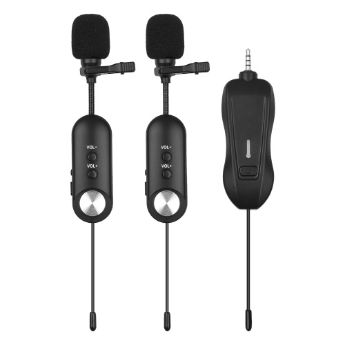 Système de microphone sans fil Andoer (2 émetteurs et 1 récepteur prise 3,5 mm)
