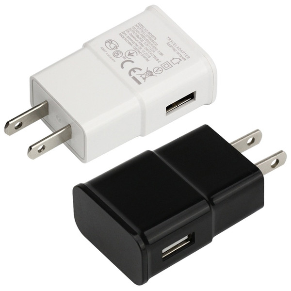 5V 2A USB 1 Ports Interface Travel EU US Plug USB Original Wall Charger Adapter For Samsung for iphoneXS/X/8/7/6 cellphone 100pcs/lot