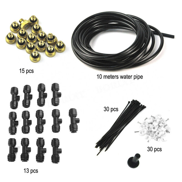 10m hose 15pcs mist sprinkler outdoor misting cooling system micro drip irrigation watering nozzle kits humidification system