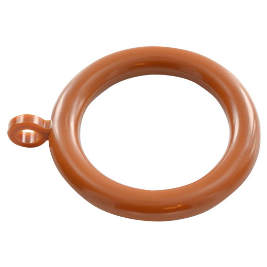 Curtain Pole Rings, Medium Brown Plastic, Inner Dimension 35mm (To Fit Poles up to 30mm Diameter) (10 Pack)