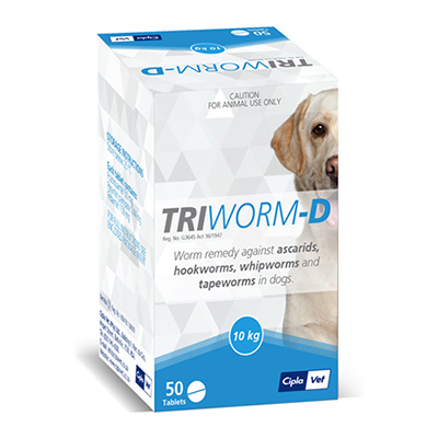 Triworm-D Dewormer For Dogs 2 Tablet