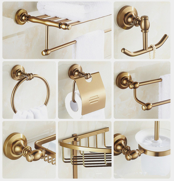 antique gold brass bathroom accessory set polished bathroom hardware set proudcts