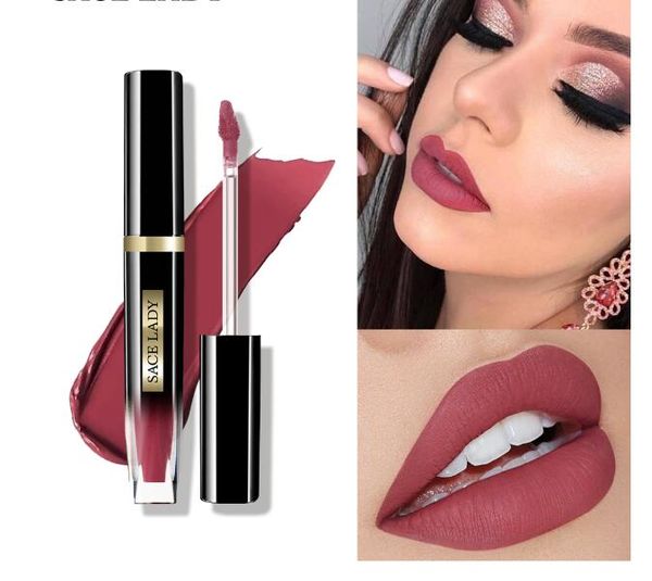 SACE LADY Matte Lipstick Waterproof Makeup Long Lasting 12H Lip Gloss Nude Red Pigment Lip Stick Make Up No Drying Cosmetic