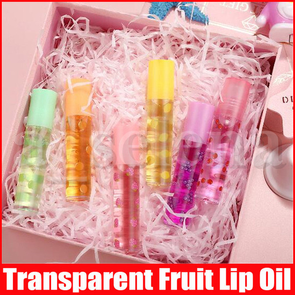Transparent Fruit Nutritious Lip Gloss Lipgloss Natural Color Change Jelly Liquid Lipstick Moisturizing Lip Gloss Cute Lip Oil