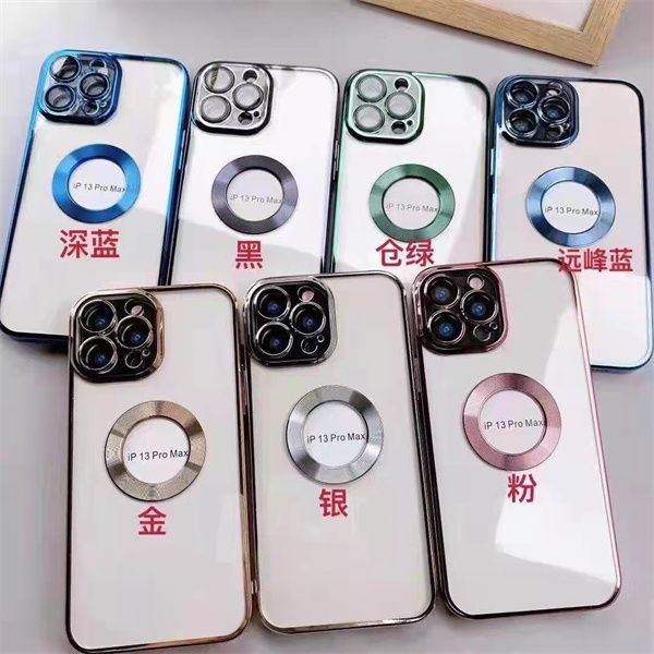 Cell Phone Cases Case Back Cover Camera Lens Protection Electroplating Shinny With Logo Hole 14 plus 13 12 11 Pro Max Xr Xs 6 7 8 Plus