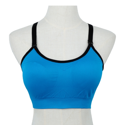 New Sports Bra Push Up Padding Fitness Stretch Breathable Yogo Gym Crop Top