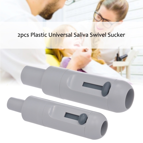 2pcs Plastic Universal Saliva Swivel Sucker Suction Handle With Adjustable Valve Strong Weak Suction Autoclavable Dental Instruments
