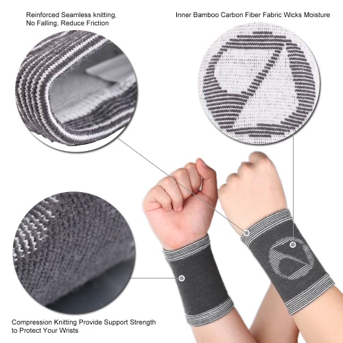 1 Pair of Sports Compression Wrist Support Brace Pads Winter Autumn Wrist Warmer Support Protector Sleeve Gym Use Wrist Sprain Guards