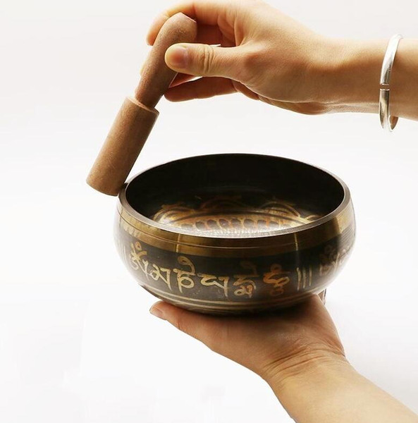 Exquisite Tibetan Bell Metal Singing Bowl Striker for Buddhism Buddhist Meditation & Healing Relaxation Pattern Random with high quality