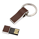 16GB PU Leather Surface Metal Keychain USB Flash Drive(Assorted Color)