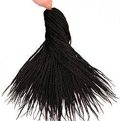 Faux Locs Dreadlocks Senegalese Twist Box Braids Black Synthetic Hair 18 inch Braiding Hair 1 pc / Normally 5-6 pieces are enough for a full head. Lightinthebox