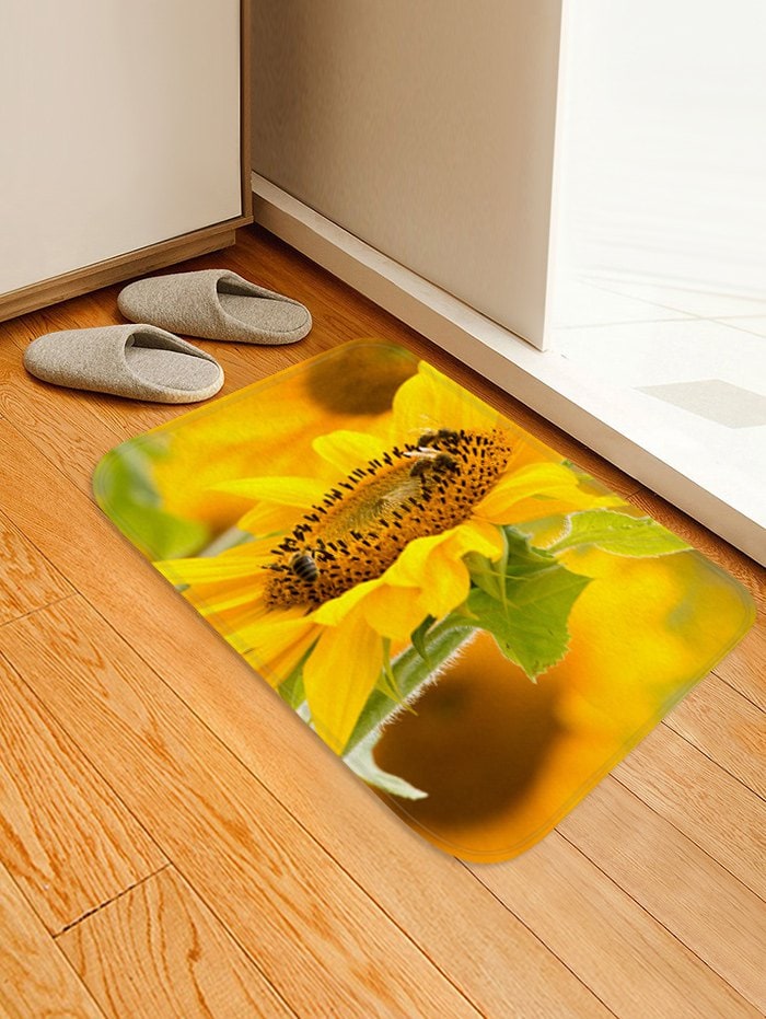 Fresh Sunflower 3D Print Floor Rug