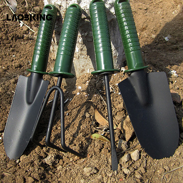 4pcs/lot garden tool combination flower planting shovel garden plastic handle four-piece flower shovel hand tools