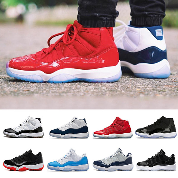 2018 11 low varsity red chicago midnight navy 82 unc space jam men women sports shoes low concord 11s sneakers 36-47