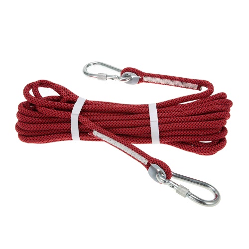 Docooler 10.5mm * 10m Abseiling Rope Outdoor Safety Professional Rock Climbing Rope Cord Caving Rappelling Survival Auxiliary Cord Climbing Equipment with Carabiner