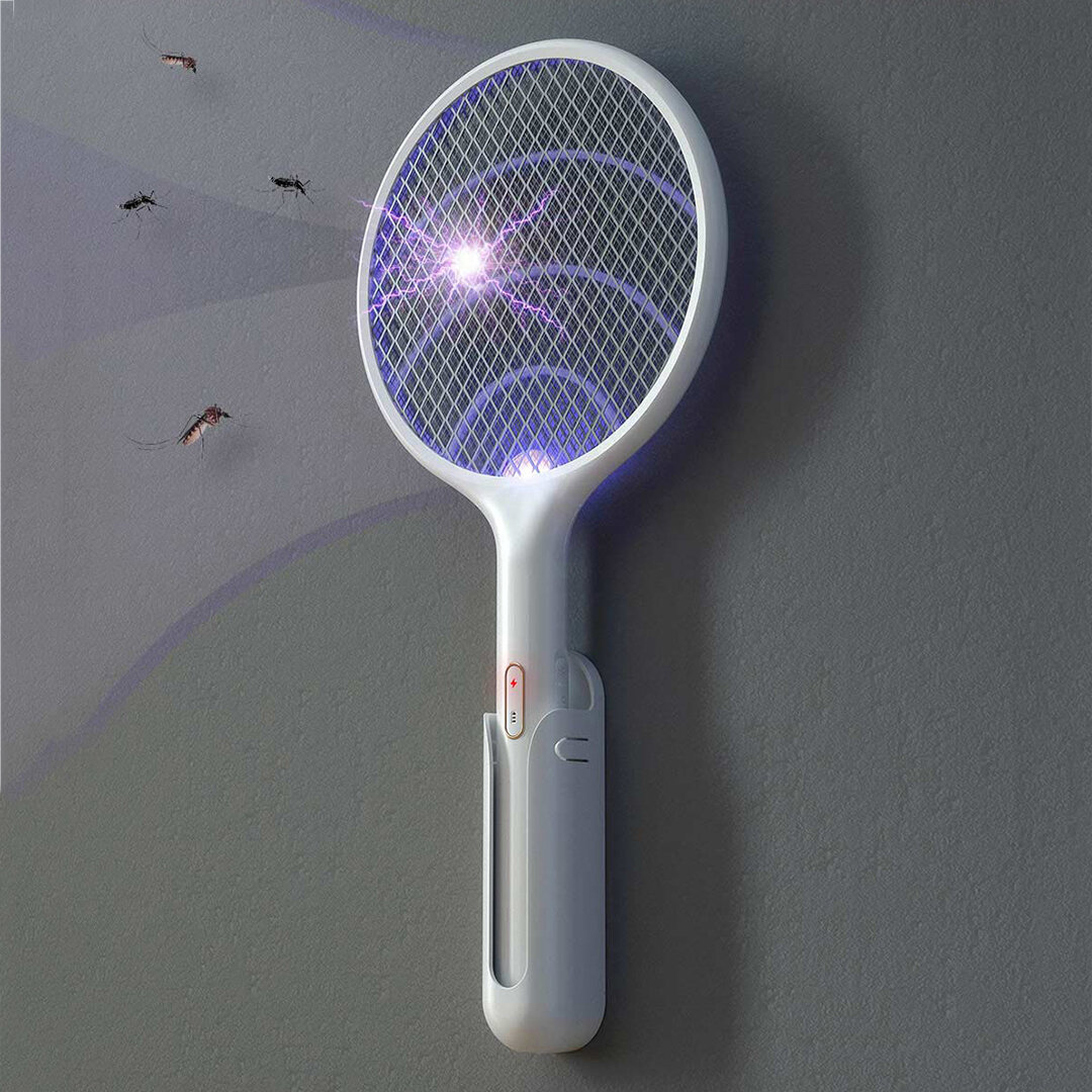 Qualitell ZS9001 Wall-mounted Electric Mosquito Swatter LED UV Mosquito Lamp 3-layer Electricity Net Insect Bug Fly Kill