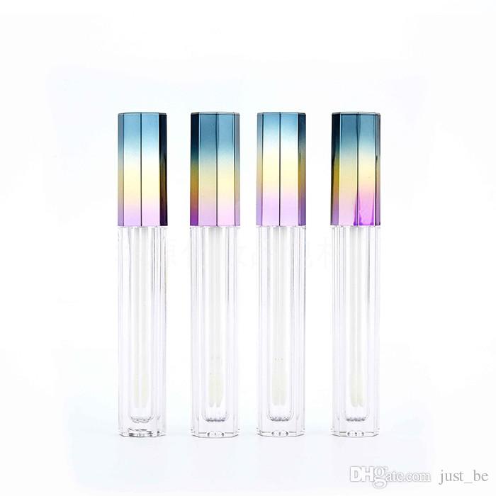 5ML Elegant Empty Octagonal 3 Color Gradient Lip Gloss Tube Lipgloss Cosmetic Container Liquid Lipstick Storage Bottle