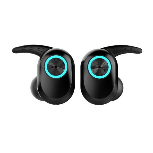 Nuevo BT Headset T1 Pods Dual Ear Stereo Auricular inalámbrico Negro