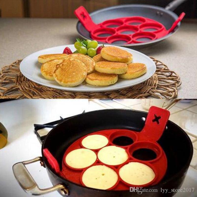 Non Stick Perfect Breakfast Maker Eggs Omelette Flipjack Tools 7 Grids Pancake