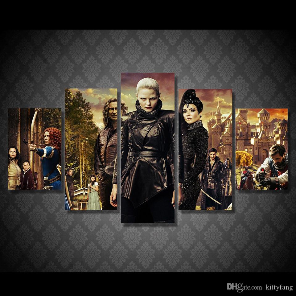 5 Pcs/Set Framed HD Printed TV Player Characters Picture Wall Art Canvas Print Decor Poster Canvas Oil Painting