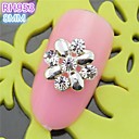 10pcs spéciale strass luxe de fleur de conception 3D alliage nail art rh953 bricolage ongles vernis beauté décoration des ongles manucure