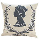Figura decorativa almohada cubierta Queen artístico elegante de los años