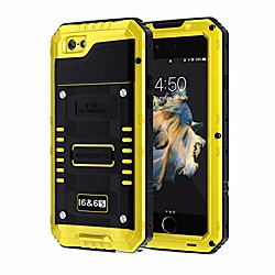 iPhone 6 / 6s-Gehäuse, wasserdichtes, staubdichtes, stoßfestes, wasserdichtes Unterwassergehäuse in Militärqualität mit integriertem Displayschutz und robustem Metallgehäuse für iPhone 6 / 6s, gelb