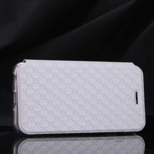 Luxury Slim Flip Leather Rhombus Grain Case Soft Clear TPU Back Cover Protective Shell for Apple iPhone 6 4.7