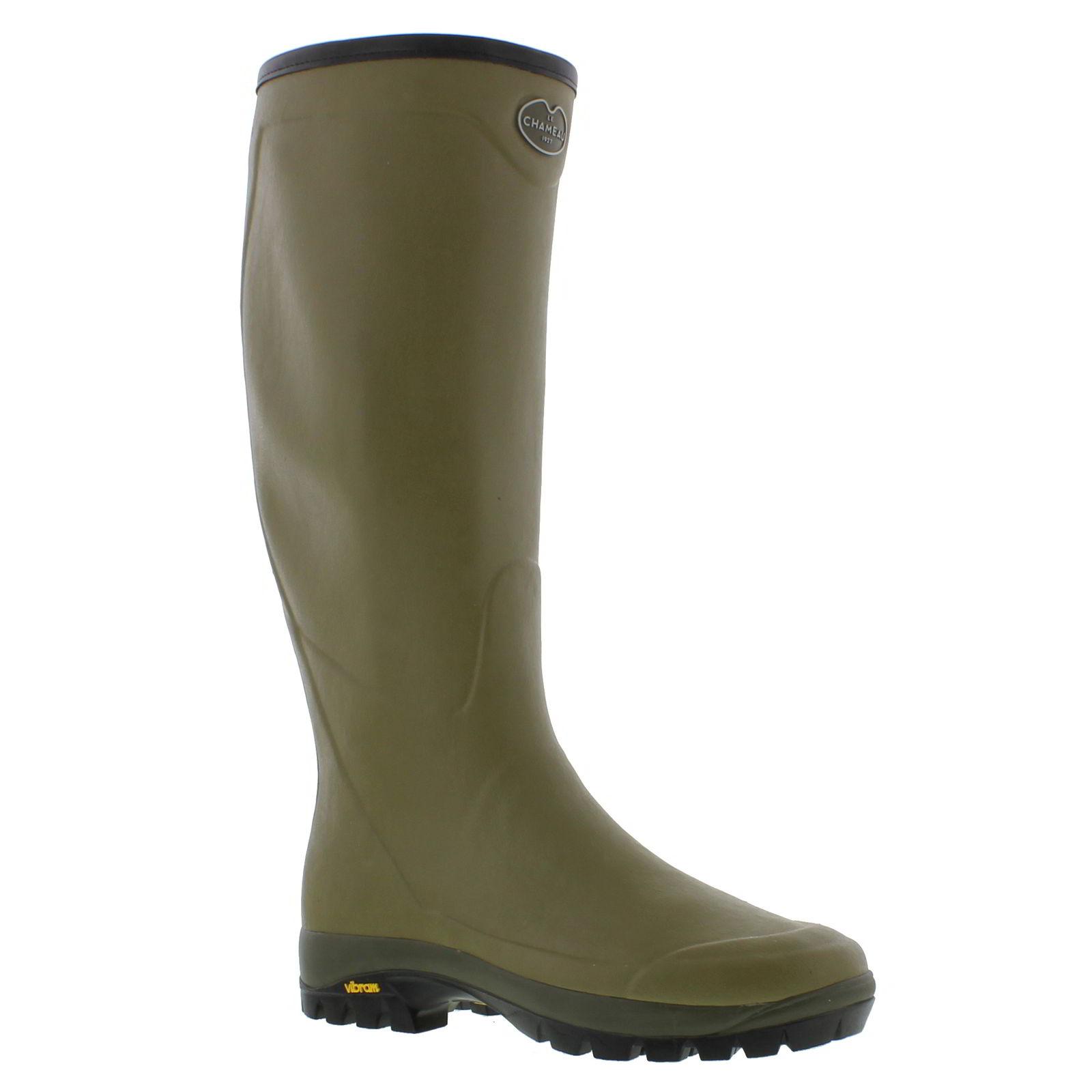 Le Chameau Mens Country Vibram Wellies Rain Boots - UK 6.5