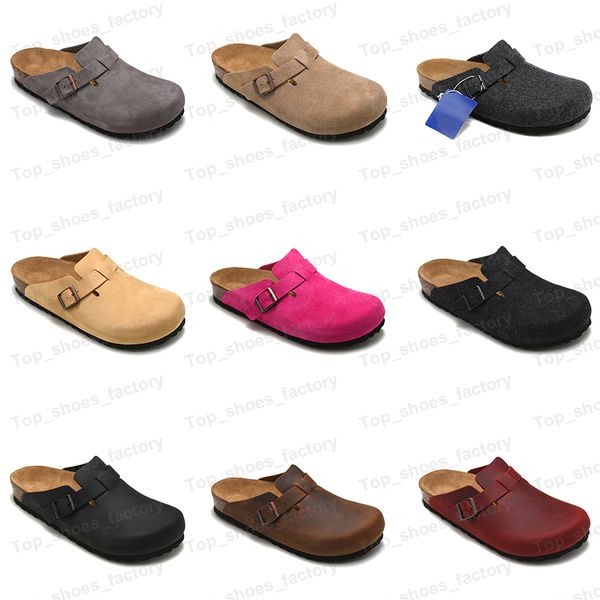 Boston Slippers Lazy Shoes bag head pull cork slippers buckles designers Casual shoe lovers beach Scuffs Flat slipper female male summer Sandal Slide With Box