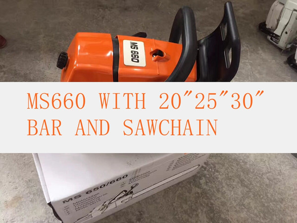 New MS660 Chainsaw 92CC Chain Saw WITH 20"/25"/30 inch Bar and Chain Free Shipping