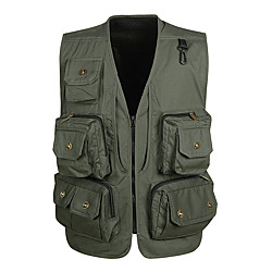 Men's Hunting Gilet Outdoor Breathable Wearable Comfortable Removable Spring Summer Solid Colored Cotton Black Red Army Green Lightinthebox