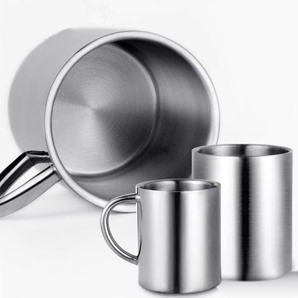 Mugs 220/300/400ml Portable Stainless Steel Travel Coffee Mug Tea Drinking Water Cup