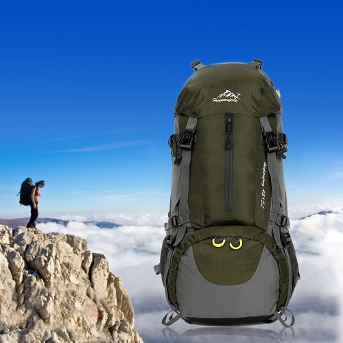 Lixada 50L impermeable deporte al aire libre senderismo trekking camping mochila de viaje paquete alpinismo escalada mochila con cubierta de la lluvia
