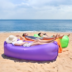 Outdoor Lazy Person Inflatable Sofa Tiktok Inflatable Bed Portable Air Sleeping Bag Single Folding Camping Air Cushion Lightinthebox