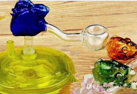 The frog concave pot Wholesale Glass bongs Oil Burner Pipes Water Pipes Glass Pipe Oil Rigs Smoking Free Shipping