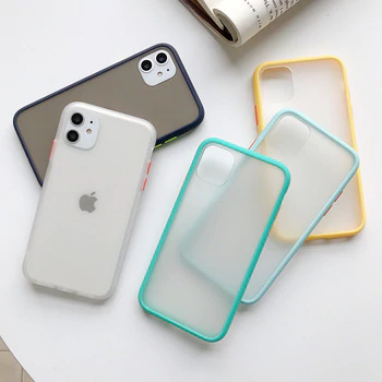 Transparent Shockproof Phone Case For iPhone 11 Pro X XR XS Max 6 6s 7 8 Plus Case Bumper Silicone Matte Clear Back Cover